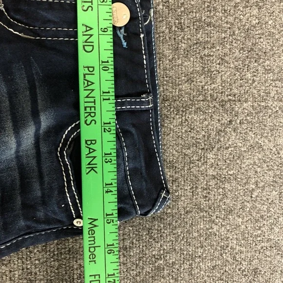 RK07452 Ariya SKINNY WOMENS JEANS sz3/4 DARK BLUE; SOLID JEANS - Picture 4 of 8